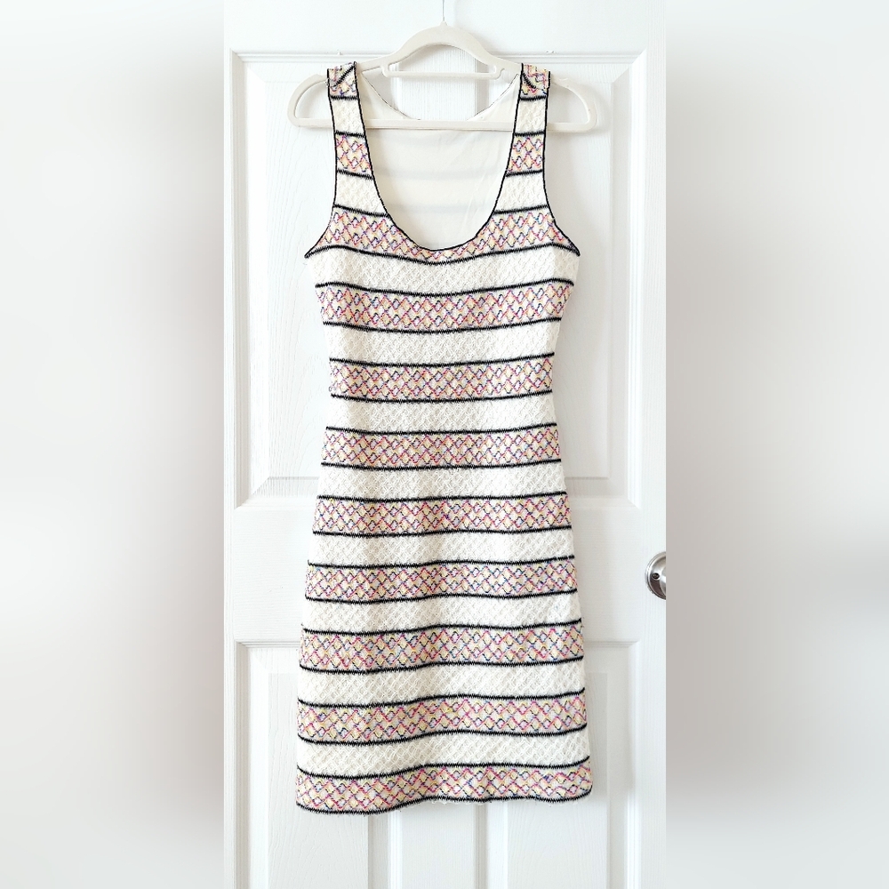 Chelsea & Violet Striped Tight-knit Sweater Dress